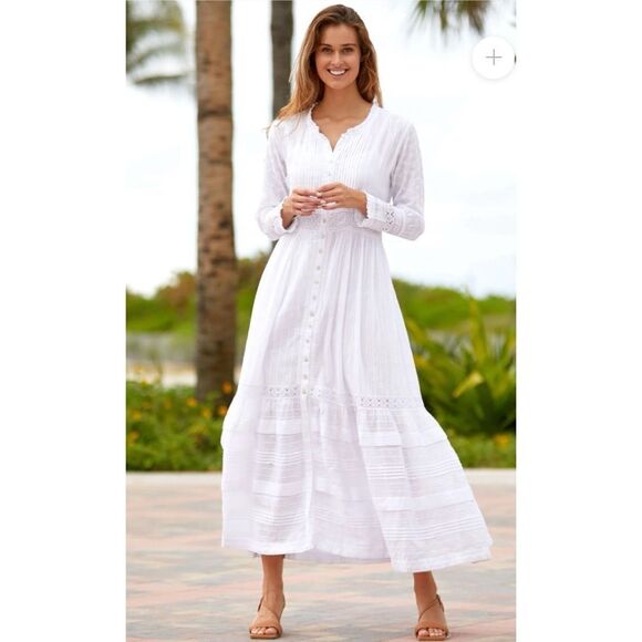 ASPIGA Audrey Lace Maxi Dress in White/ Size XL / NWT - Picture 5 of 6